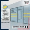 Bande adhésive pour conformité des vitrages en ERP - Motif triangles - jaune