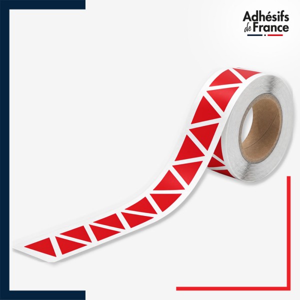 Rouleau - Bande de signalisation et repérage pour vitres - Motif triangles - rouge