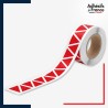 Rouleau - Bande de signalisation et repérage pour vitres - Motif triangles - rouge