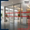 Adhésif de signalisation et de repérage pour surface vitrée - Motif triangles - rouge