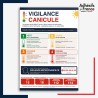 Affichage réglementaire alerte canicule - Vigilance Canicule adhésif ou panneau.