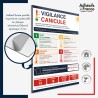 Panneau aluminium Dibond Affichage conforme alerte canicule - Vigilance Canicule