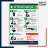 Affichage réglementaire alerte canicule - Gestes de premiers secours adhésif ou panneau.