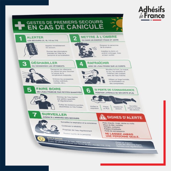 Affiche papier conforme Gestes de premiers secours
