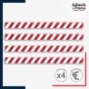 Adhésif sol antidérapant - Bande rouge et blanche