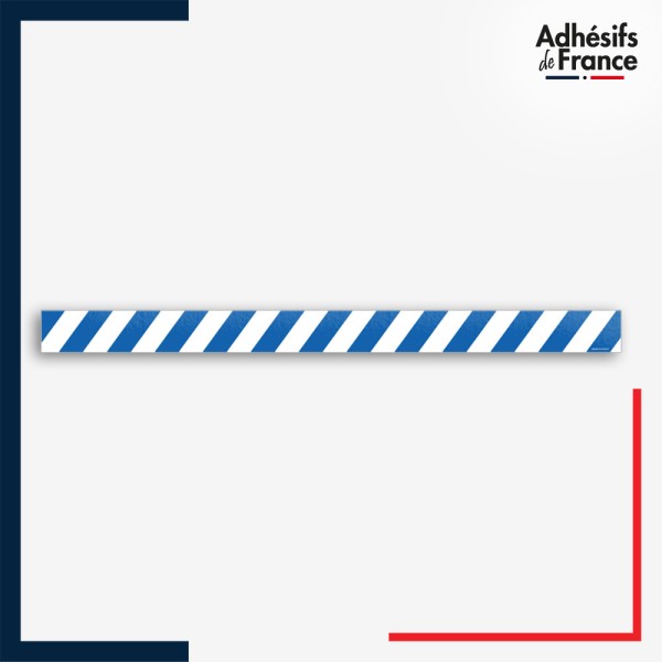 Adhésif sol antidérapant - Bande bleue et blanche pour marquage sécurité entreprise, entrepôt et ERP...