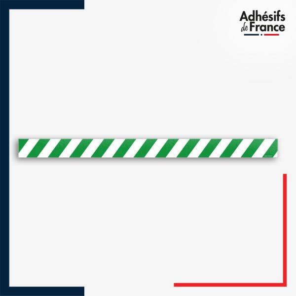 Adhésif sol antidérapant - Bande verte et blanche pour marquage sécurité entreprise, entrepôt et ERP...