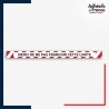 Adhésif sol antidérapant - Bande rouge et blanche - Ne pas franchir cette limite - marquage sécurité.
