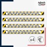 Adhésif sol antidérapant - Bande jaune et noire - Ne pas franchir cette limite pour marquage entreprise, entrepôt... Lot de 4.