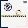 Vinyle adhésif antidérapant haute résistance avec plastification R10. Bande jaune et noire - Ne pas franchir cette limite
