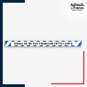 Adhésif sol antidérapant - Bande bleue et blanche - Ne pas franchir cette limite - marquage sécurité.