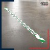 Bande adhésive de sécurité pour délimiter les zones. Bande verte et blanche - Ne pas franchir cette limite