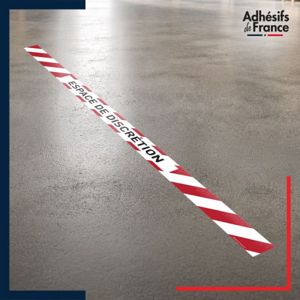 Bande adhésive de sécurité pour délimiter les zones. Bande rouge et blanche - Espace de discrétion