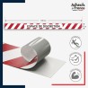 Marquage adhésif au sol antidérapant facile à poser - Bande rouge et blanche - Espace de discrétion