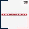 Adhésif sol antidérapant - Bande merci d'attendre ici - marquage sécurité.