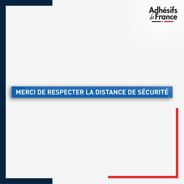 Adhésif sol antidérapant - Bande respecter la distance de sécurité - marquage sécurité.
