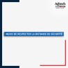 Adhésif sol antidérapant - Bande respecter la distance de sécurité - marquage sécurité.