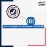 Vinyle adhésif antidérapant haute résistance avec plastification R10. Bande respecter la distance de sécurité