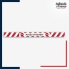 Adhésif sol antidérapant - Bande rouge et blanche - Accès interdit - marquage sécurité.