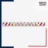 Adhésif sol antidérapant - Bande rouge et blanche - Attention à la marche - marquage sécurité.