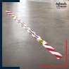 Bande adhésive de sécurité pour délimiter les zones. Bande rouge et blanche - Attention à la marche