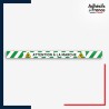 Adhésif sol antidérapant - Bande verte et blanche - Attention à la marche - marquage sécurité.