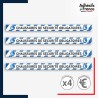 Adhésif sol antidérapant - Bande bleue et blanche - Chaussures sécurité obligatoires pour marquage entreprises. Lot de 4.