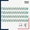 Bande adhésive de sécurité pour délimiter les zones. Bande verte et blanche - Chaussures de sécurité obligatoires