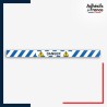 Adhésif sol antidérapant - Bande bleue et blanche - Danger - marquage sécurité.