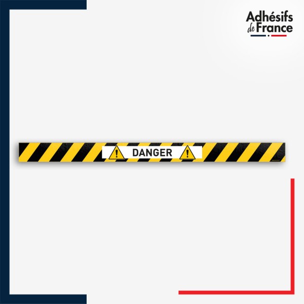 Adhésif sol antidérapant - Bande jaune et noire - Danger - marquage sécurité.