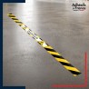 Bande adhésive de sécurité pour délimiter les zones. Bande jaune et noire - Danger