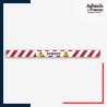Adhésif sol antidérapant - Bande rouge et blanche - Danger - marquage sécurité.