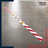 Bande adhésive de sécurité pour délimiter les zones. Bande rouge et blanche - Danger