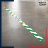 Bande adhésive de sécurité pour délimiter les zones. Bande verte et blanche - Danger