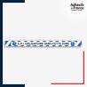 Adhésif sol antidérapant - Bande bleue et blanche - EPI obligatoire - marquage sécurité.