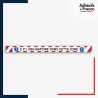 Adhésif sol antidérapant - Bande rouge et blanche - EPI obligatoire - marquage sécurité.