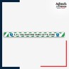 Adhésif sol antidérapant - Bande verte et blanche - EPI obligatoire - marquage sécurité.