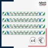 Adhésif sol antidérapant - Bande verte et blanche - EPI obligatoire pour marquage entreprise, entrepôt. Lot de 4.