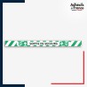 Adhésif sol antidérapant - Bande verte et blanche - Sortie de secours - marquage sécurité.