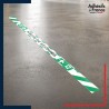 Bande adhésive de sécurité pour délimiter les zones. Bande verte et blanche - Sortie de secours