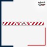 Adhésif sol antidérapant - Bande rouge et blanche - Stop - marquage sécurité.