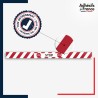 Vinyle adhésif antidérapant haute résistance avec plastification R10. Bande rouge et blanche - Stop