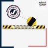 Vinyle adhésif antidérapant haute résistance avec plastification R10. Bande jaune et noire - Zone de confidentialité