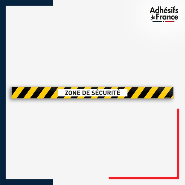 Adhésif sol antidérapant - Bande jaune et noire - Zone de sécurité - marquage sécurité.