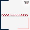 Adhésif sol antidérapant - Bande rouge et blanche - Zone de sécurité - marquage sécurité.