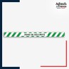 Adhésif sol antidérapant - Bande verte et blanche - Zone de sécurité - marquage sécurité.