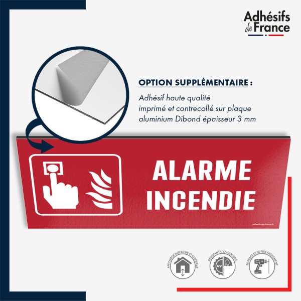 Plaque signalétique de sécurité incendie - Alarme incendie