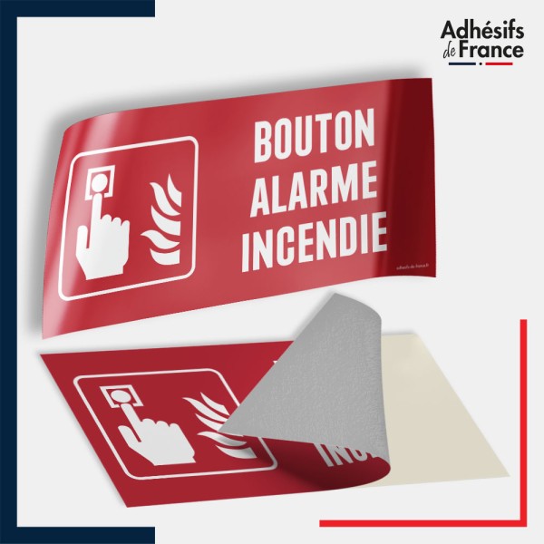 Adhésif signalisation de sécurité incendie - Bouton alarme incendie