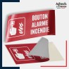 Adhésif signalisation de sécurité incendie - Bouton alarme incendie