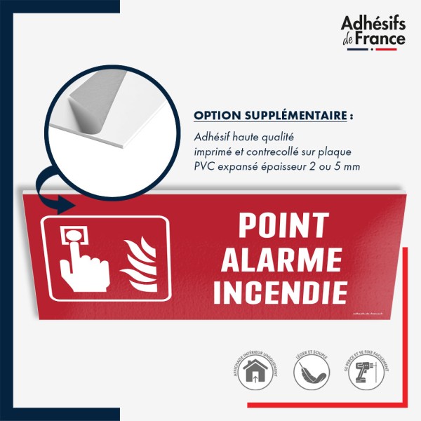 Panneau de signalisation de sécurité incendie - Point alarme incendie